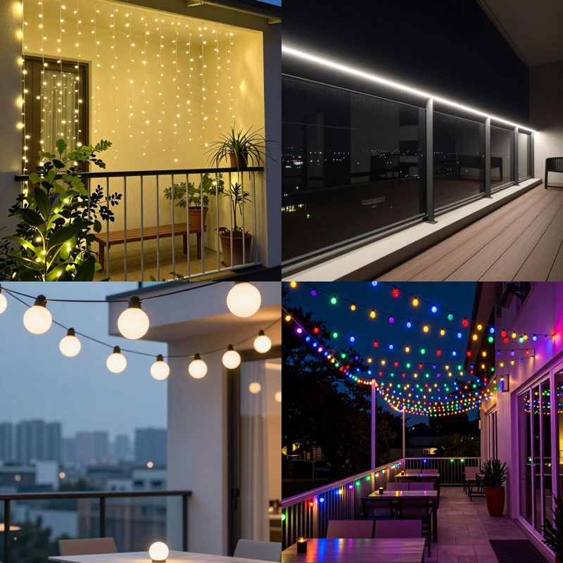 Balcony lighting ideas evening charm