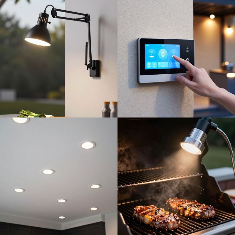 Outdoor kitchen lighting ideas entertaining