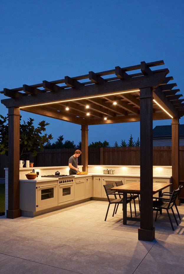11 Outdoor Kitchen Pergola Ideas for Functionality