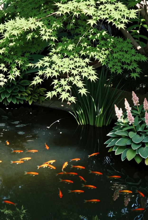13 Beautiful Garden Pond Ideas with Fish and Water Plants