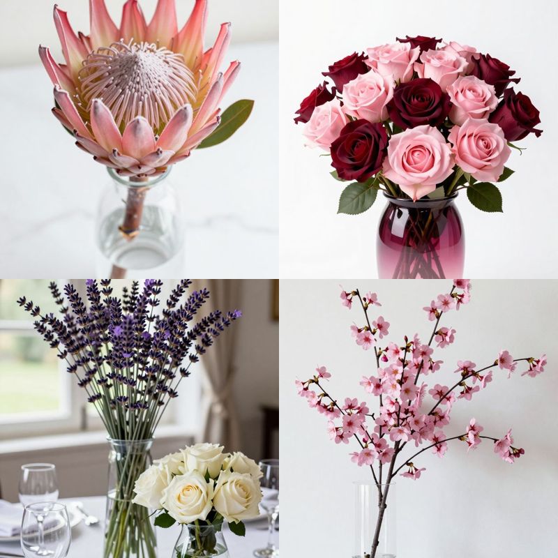 Spring flower arrangements brighten home