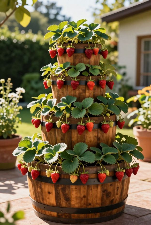 13 Adorable Strawberry Planter Ideas DIY Projects to Grow Berries in Any Outdoor Space
