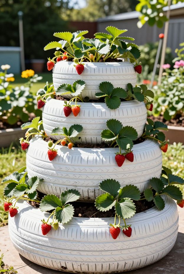 13 Adorable Strawberry Planter Ideas DIY Projects to Grow Berries in Any Outdoor Space