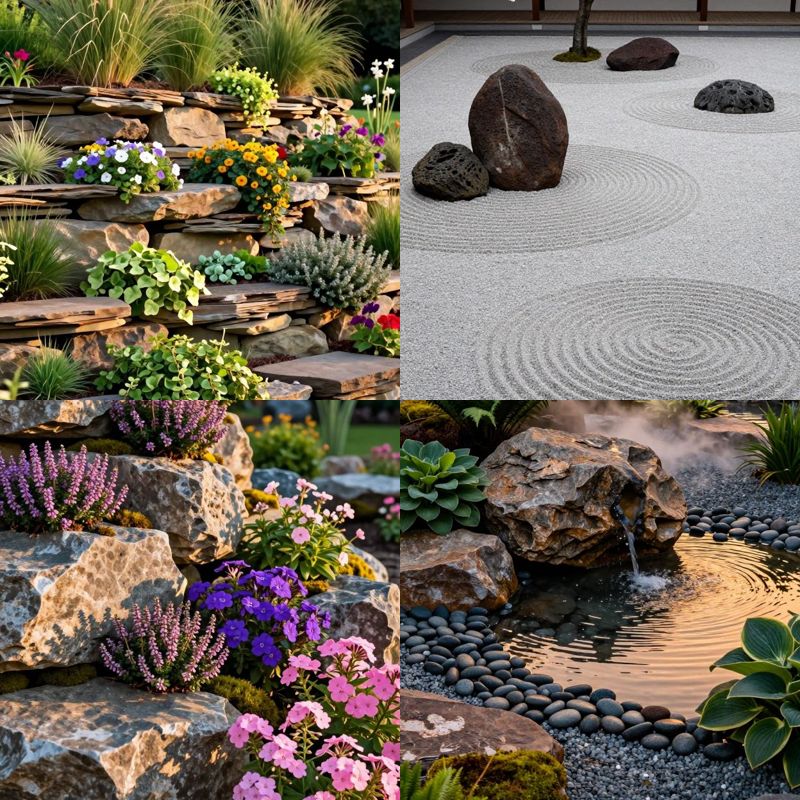 Low maintenance rock garden ideas