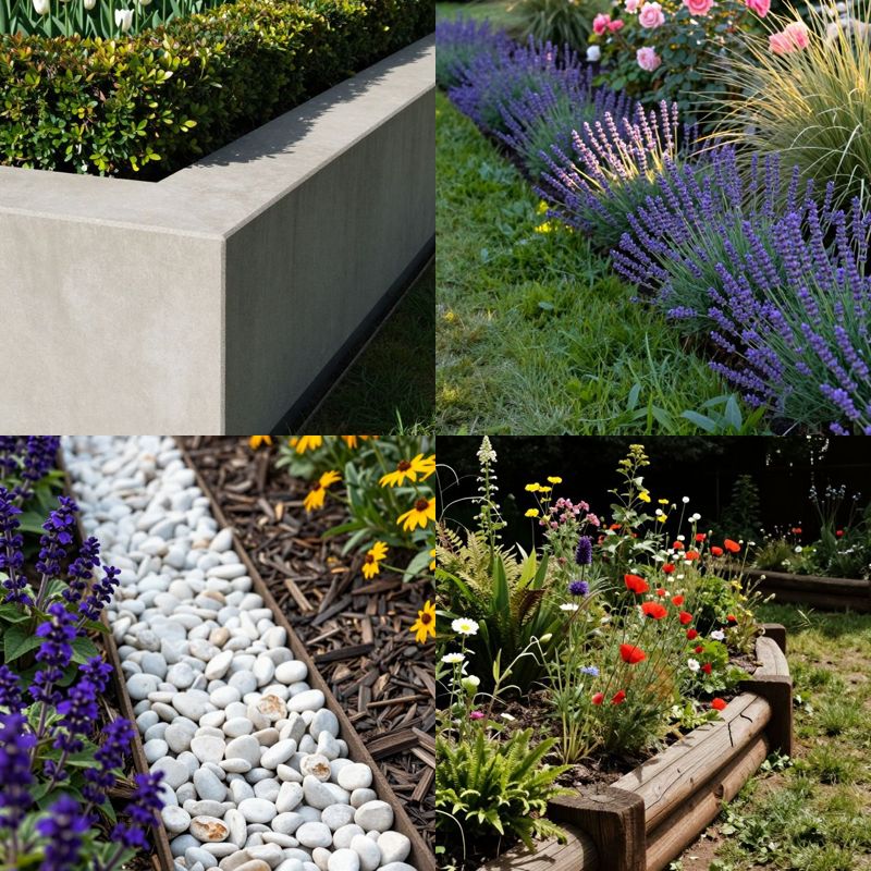 Polished flowerbed edging ideas