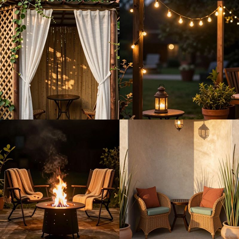 Small patio cozy retreat ideas
