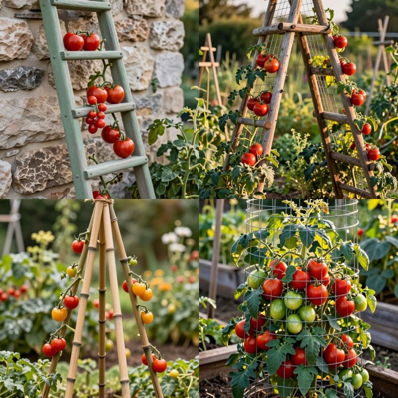 Tomato trellis harvest ideas