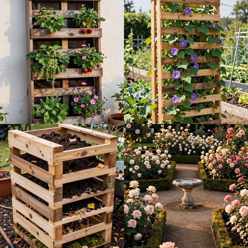 Upcycled wood pallet garden ideas