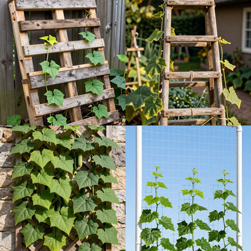 Vertical cucumber trellis ideas