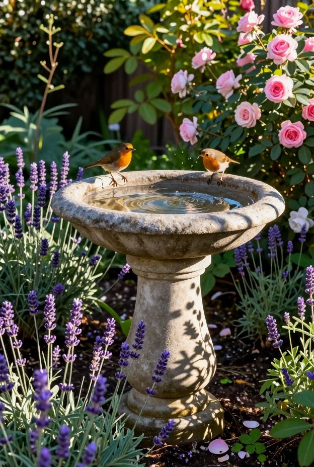 12 Charming Birdbath Ideas to Attract More Birds to Your Garden