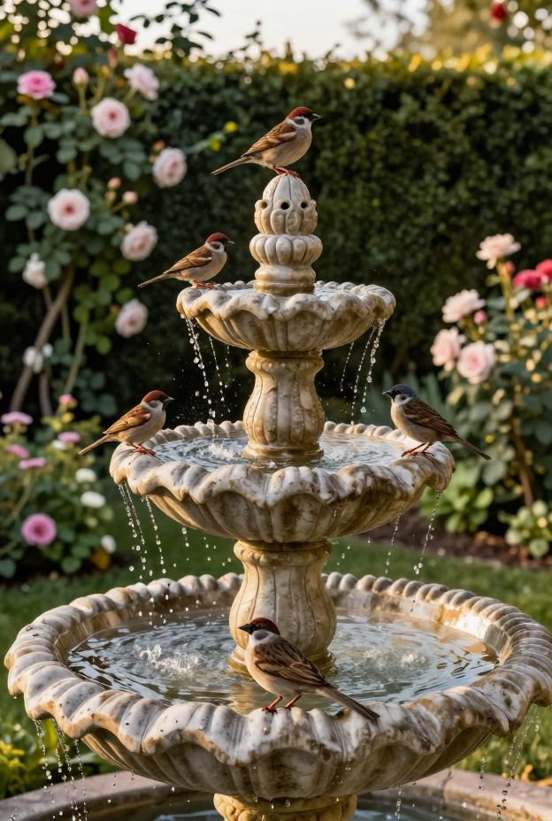 12 Charming Birdbath Ideas to Attract More Birds to Your Garden
