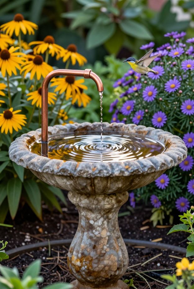 12 Charming Birdbath Ideas to Attract More Birds to Your Garden