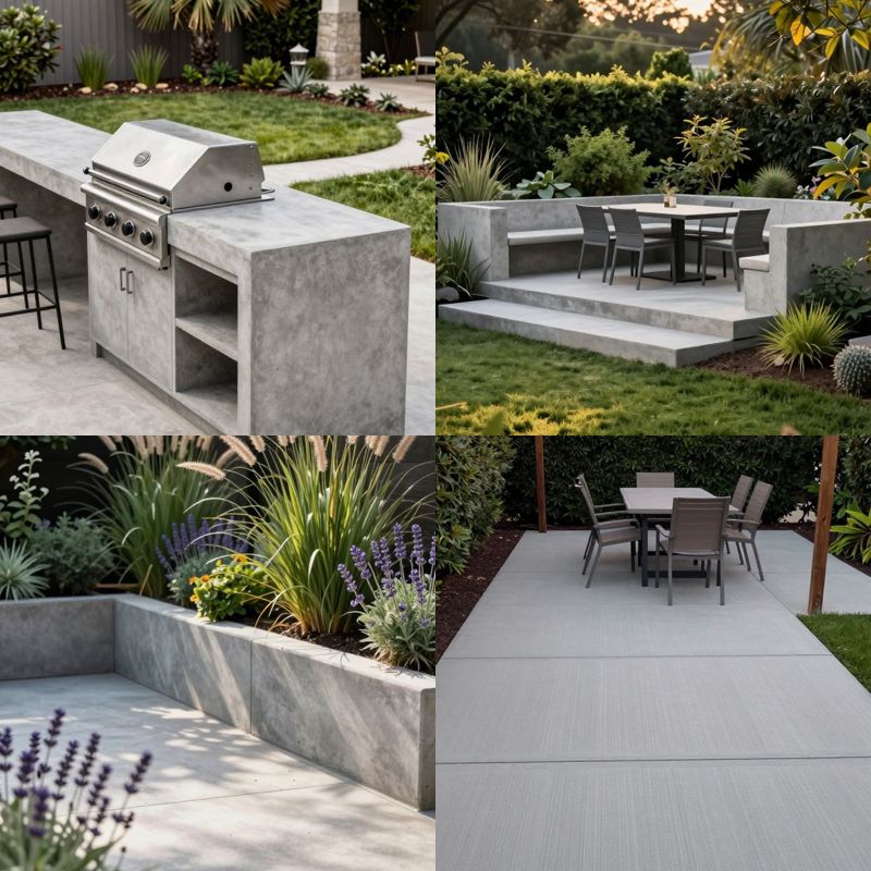 Cement patio ideas sleek modern outdoor space