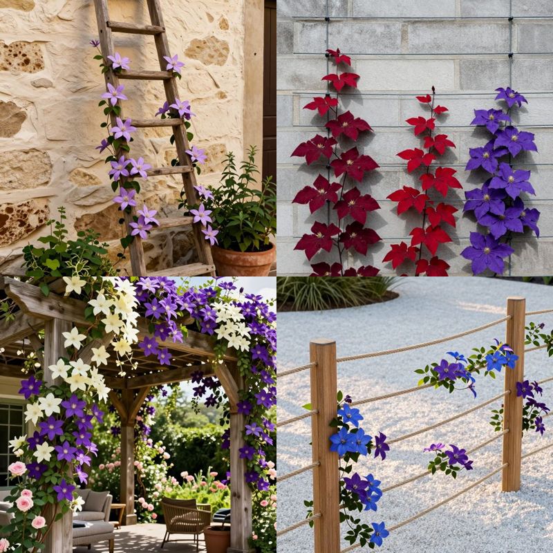 Clematis trellis ideas vertical garden showpiece