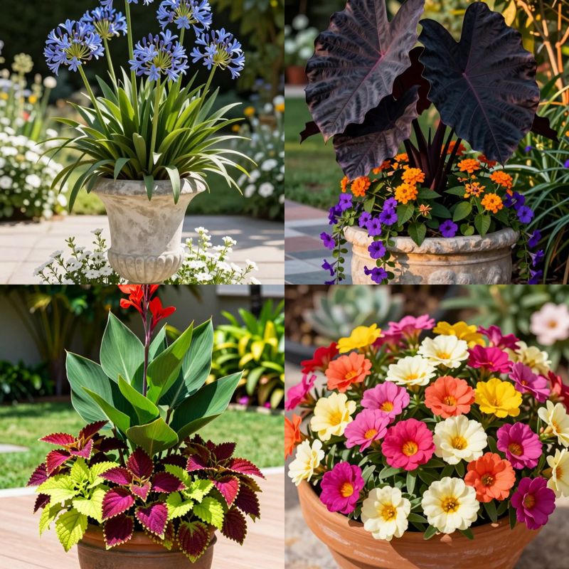 Full sun planter ideas color all season long
