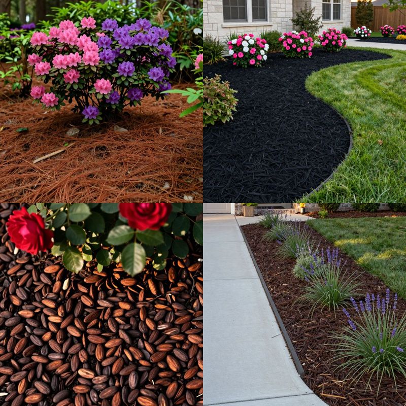 Mulch landscaping ideas suppress weeds curb appeal