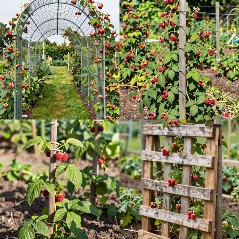 Raspberry trellis ideas maximize berry harvest