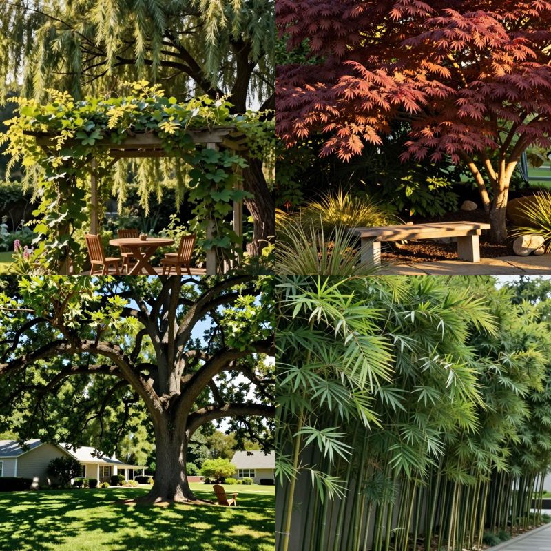 Tree landscaping ideas natural shade and privacy